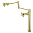 thumbnail image 1 of Kingston Brass KS4702ZX Millennium Deck Mount Pot Filler Faucet, Polished Brass, 1 of 8