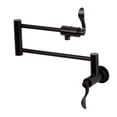 thumbnail image 1 of Kingston Brass KS4105DFL NuWave Two-Handle 1-Hole Wall Mount Pot Filler Faucet in Oil Rubbed Bronze, 1 of 8
