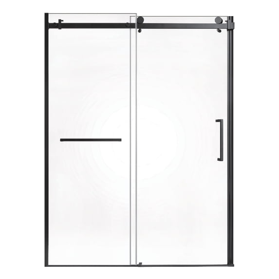 Kingston Brass Prato Frameless Sliding Shower Door 60" L x 76" H, Right Handed, Matte Black