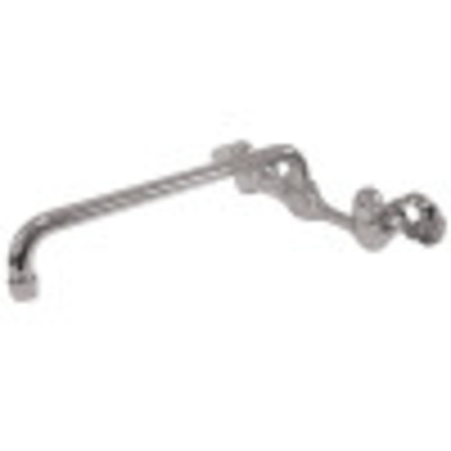 Polished Chrome Wall-Mount Kitchen Faucet with Brass Construction