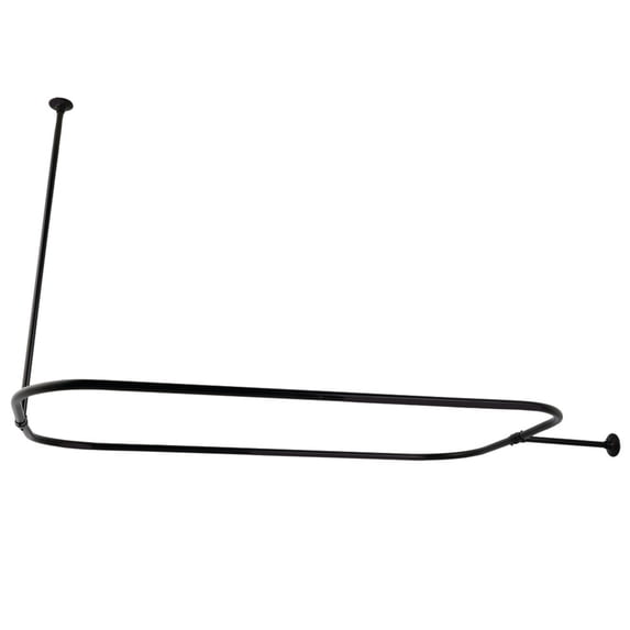 Kingston Brass Rectangular Shower Curtain Rod Matte Black 30.38 x 25.25 x 44.5 inches