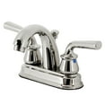 thumbnail image 1 of Kingston Brass  Restoration Two-Handle 3-Hole Deck Mount 4" Centerset Bathroom Faucet with Plastic Pop-Up Polished Nickel Polished, 1 of 5