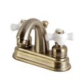 thumbnail image 1 of Kingston Brass Restoration Two-Handle 3-Hole Deck Mount 4 in. Centerset Bathroom Faucet Antique Brass Antique, 1 of 5