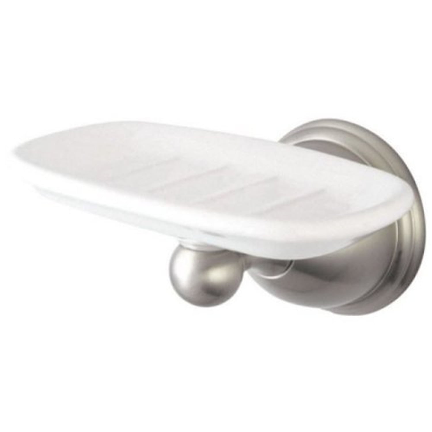 Satin Nickel Ceramic Wall Mount Soap Dish