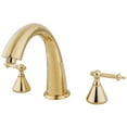 thumbnail image 1 of Kingston Brass KS2362TL Roman Two-Handle Deck Mount Roman Tub Faucet, Polished Brass, 1 of 4