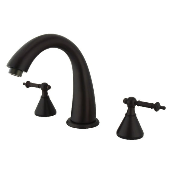 Kingston Brass KS2365TL Roman Two-Handle Deck Mount Roman Tub Faucet, Oil Rubbed Bronze