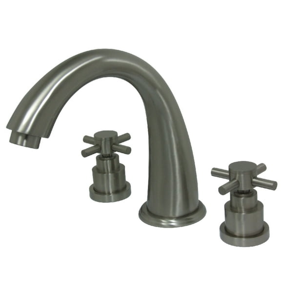 Kingston Brass KS2368EX Roman Two-Handle Deck Mount Roman Tub Faucet, Brushed Nickel