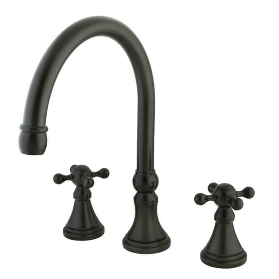 Kingston Brass KS2345KX Roman Two-Handle Deck Mount Roman Tub Faucet, Oil Rubbed Bronze