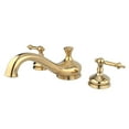thumbnail image 1 of Kingston Brass KS3332TL Templeton Two-Handle Deck Mount Roman Tub Faucet, Polished Brass, 1 of 4