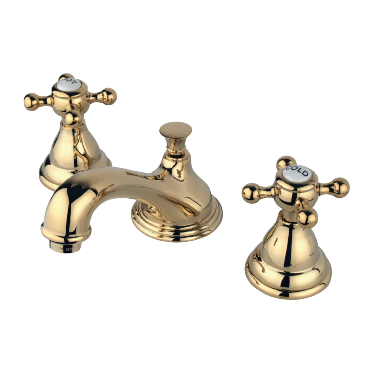 Kingston Brass KB3612TL Deck Mount Lavatory Faucet - Polished Brass, 4" Centerset With Pop-Up