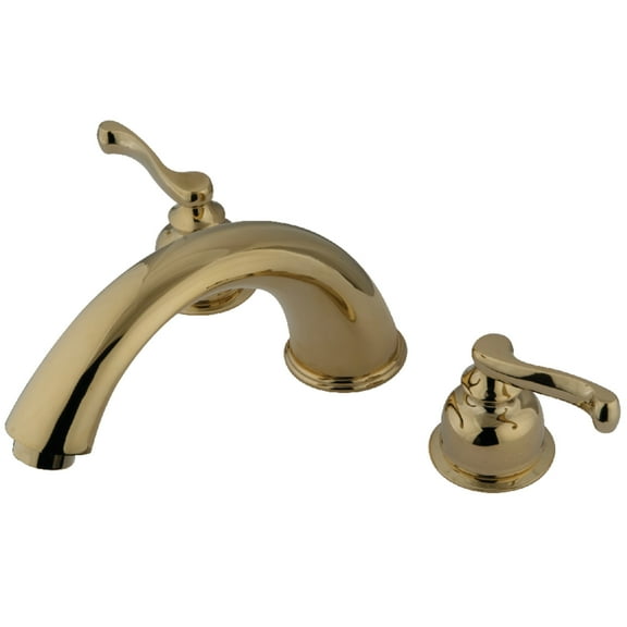 Kingston Brass KS8362FL Royale Two-Handle Deck Mount Roman Tub Faucet, Polished Brass