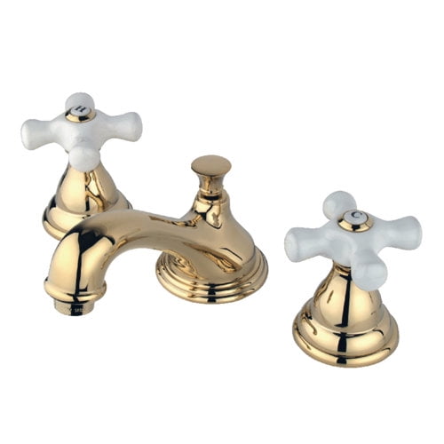 Kingston Brass Royale Two Handle 8" to 16" Widespread Lavatory Faucet with Brass Pop-up