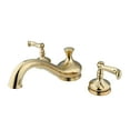 thumbnail image 1 of Kingston Brass KS3332FL Royale Two-Handle Deck Mount Roman Tub Faucet, Polished Brass, 1 of 4