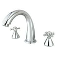 thumbnail image 1 of Kingston Brass KS2361BX Roman Two-Handle Deck Mount Roman Tub Faucet, Polished Chrome, 1 of 4