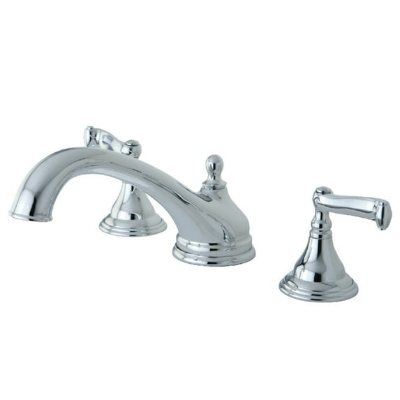 Kingston Brass KS5531FL Royale Two-Handle Deck Mount Roman Tub Faucet, Polished Chrome