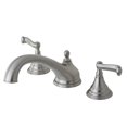 thumbnail image 1 of Kingston Brass KS5538FL Royale Two-Handle Deck Mount Roman Tub Faucet, Brushed Nickel, 1 of 4