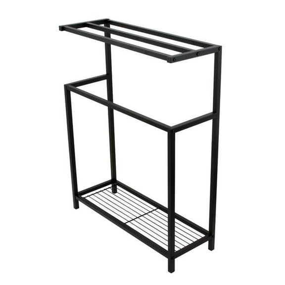 Kingston Brass SCC8360 31 in. Edenscape Freestanding Iron Towel Rack, Matte Black