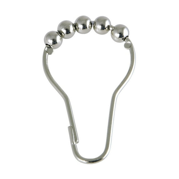 Kingston Brass SRCR126 Roller Ball Shower Curtain Rings (12Pcs/Set), Polished Nickel