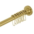 thumbnail image 1 of Kingston SCC3117 Edenscape 60-Inch to 72-Inch Adjustable Shower Curtain Rod with Rings in Brushed Brass, 1 of 7