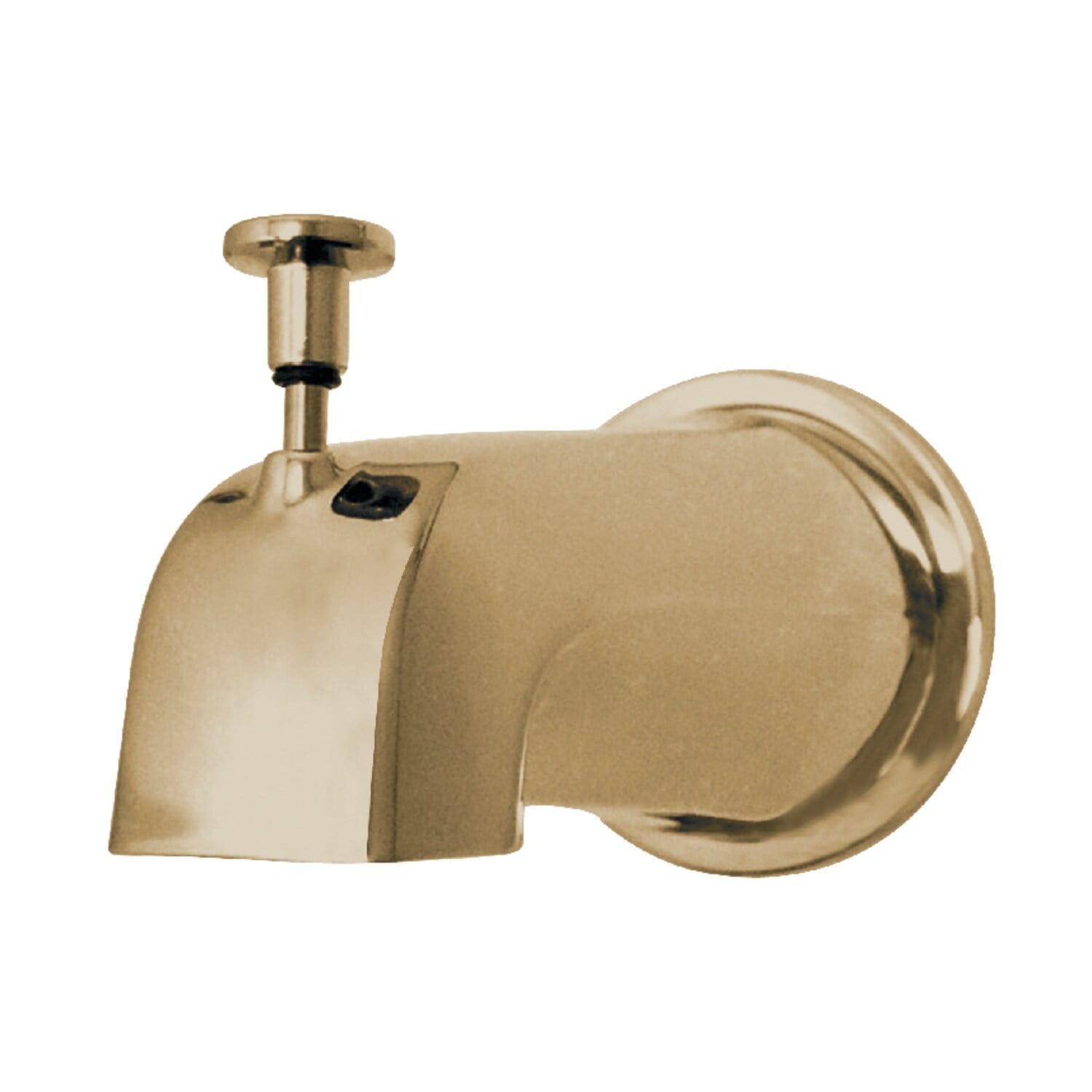 Polished Brass Wall Mounted Tub Spout with Diverter
