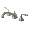 thumbnail image 1 of Kingston Brass KS5538ZL Silver Sage Two-Handle Deck Mount Roman Tub Faucet, Brushed Nickel, 1 of 4