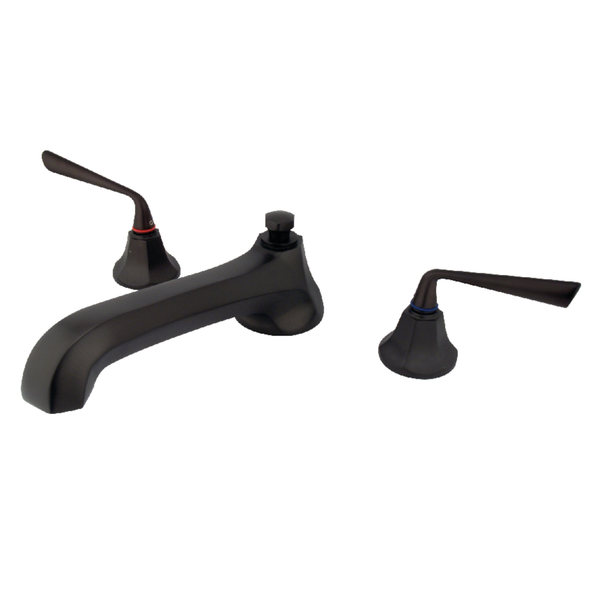 Kingston Brass KS4305ZL Silver Sage Two-Handle Deck Mount Roman Tub Faucet, Oil Rubbed Bronze