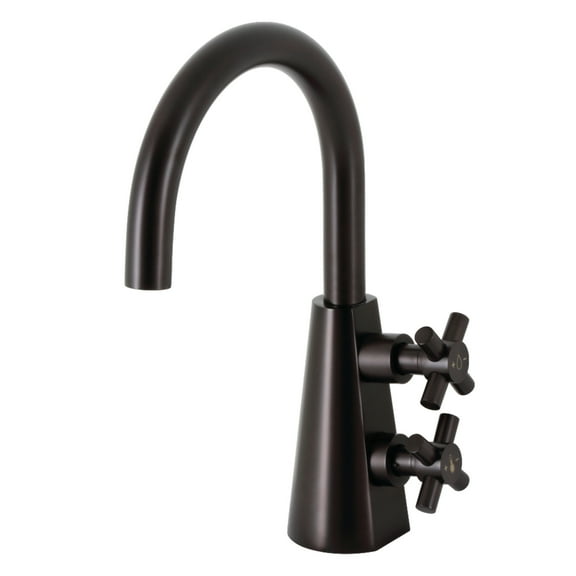 Kingston Brass KS2295DX Constantine Two-Handle Single-Hole Bathroom Faucet with Push Pop-Up Drain, Oil Rubbed Bronze