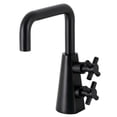 thumbnail image 1 of Kingston Brass KS2260DX Constantine Two-Handle Single-Hole Bathroom Faucet with Push Pop-Up Drain, Matte Black, 1 of 7