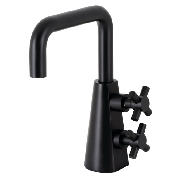 Kingston Brass KS2260DX Constantine Two-Handle Single-Hole Bathroom Faucet with Push Pop-Up Drain, Matte Black