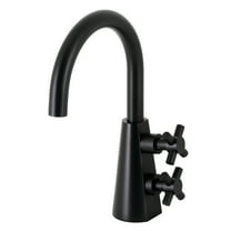 Kingston Brass KS2290DX Constantine Two-Handle Single-Hole Bathroom Faucet with Push Pop-Up Drain, Matte Black