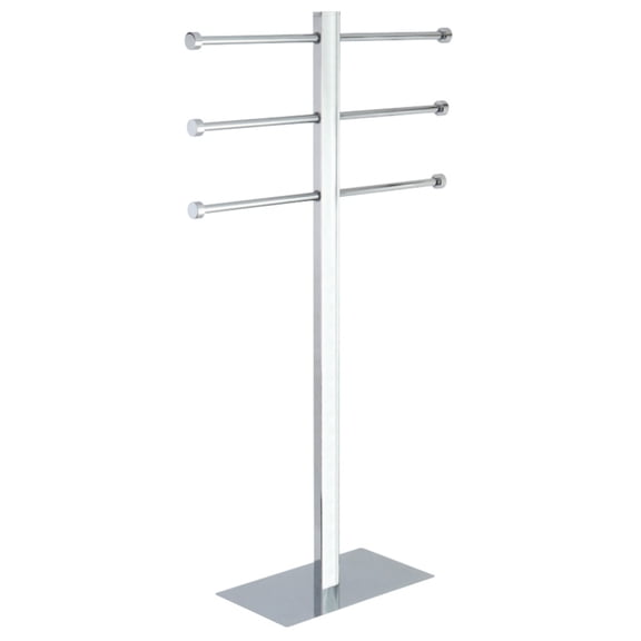 Kingston Brass Edenscape CCS6021 Freestanding Stainless Steel Towel Holder with Rectangular Base, Chrome