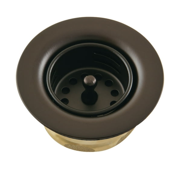 Kingston Brass K461BORB Stainless Steel Bar Sink Basket Strainer with Brass Nut in Oil Rubbed Bronze