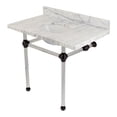 thumbnail image 1 of Kingston Brass KVPB3630MA5 Templeton 36" Wide Console Sink Set - Carrara Marble / Oil, 1 of 2