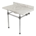 thumbnail image 1 of Kingston Brass KVPB3630MA1 Templeton 36" Wide Console Sink Set - Carrara Marble / Polished, 1 of 2