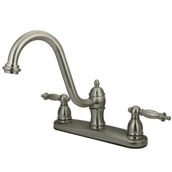 Kingston Brass Templeton Double Handle 8" Centerset Kitchen Faucet without Sprayer