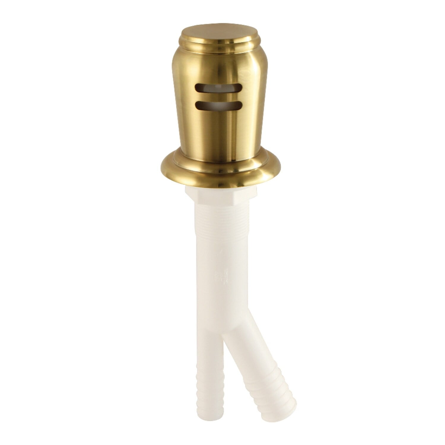 Brushed Brass Traditional Dishwasher Air Gap with Polyethylene Body
