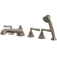 thumbnail image 1 of Kingston Brass KS43085HL 5-Piece Roman Tub Faucet with Hand Shower, Brushed Nickel, 1 of 4