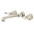 thumbnail image 1 of Kingston Brass KS7026TAL Tudor Two-Handle Wall Mount Roman Tub Faucet, Polished Nickel, 1 of 8