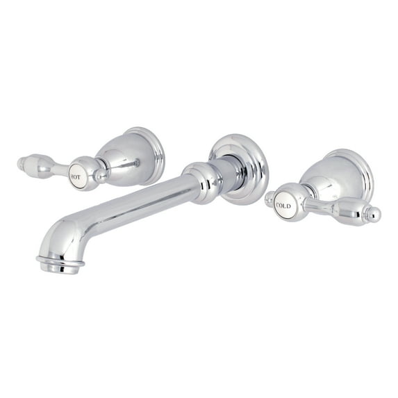 Kingston Brass KS7021TAL Tudor Two-Handle Wall Mount Roman Tub Faucet, Polished Chrome