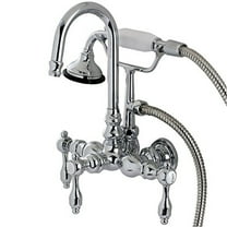 Wall-Mount Clawfoot Tub Faucet, Polished Chrome, Tub Wall Mount