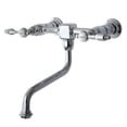 thumbnail image 1 of Kingston Brass  Tudor Wall Mount 8 in. Center Vessel Sink Faucet - Chrome, 1 of 1