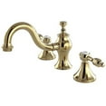 thumbnail image 1 of Kingston Brass Tudor Widespread Bathroom Faucet with Drain Assembly, 1 of 4
