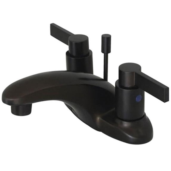 Kingston Brass Two Handle 4 in. Centerset Lavatory Faucet with Brass Pop-up - Oil rubbed Bronze