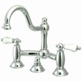 thumbnail image 1 of Kingston Brass  Two Handle 8 in. Widespread Lavatory Faucet with Brass Pop-up - Polished Chrome, 1 of 1