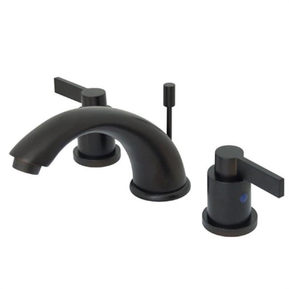 Kingston Brass Two Handle 8 in. to 16 in. Widespread Lavatory Faucet with Brass Pop-up - Oil Rubbed Bronze
