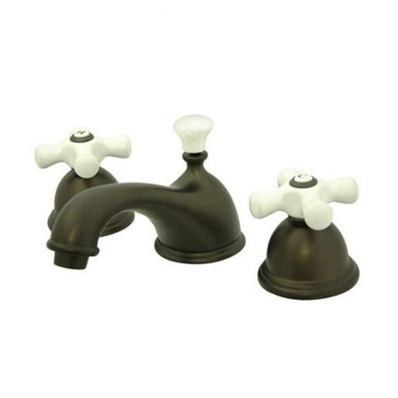Kingston Brass Two Handle 8 in. to 16 in. Widespread Lavatory Faucet with Brass Pop-up - Oil Rubbed Bronze