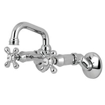 Kingston Brass  Two-Handle Wall Mount Bar Faucet Polished Chrome Polished