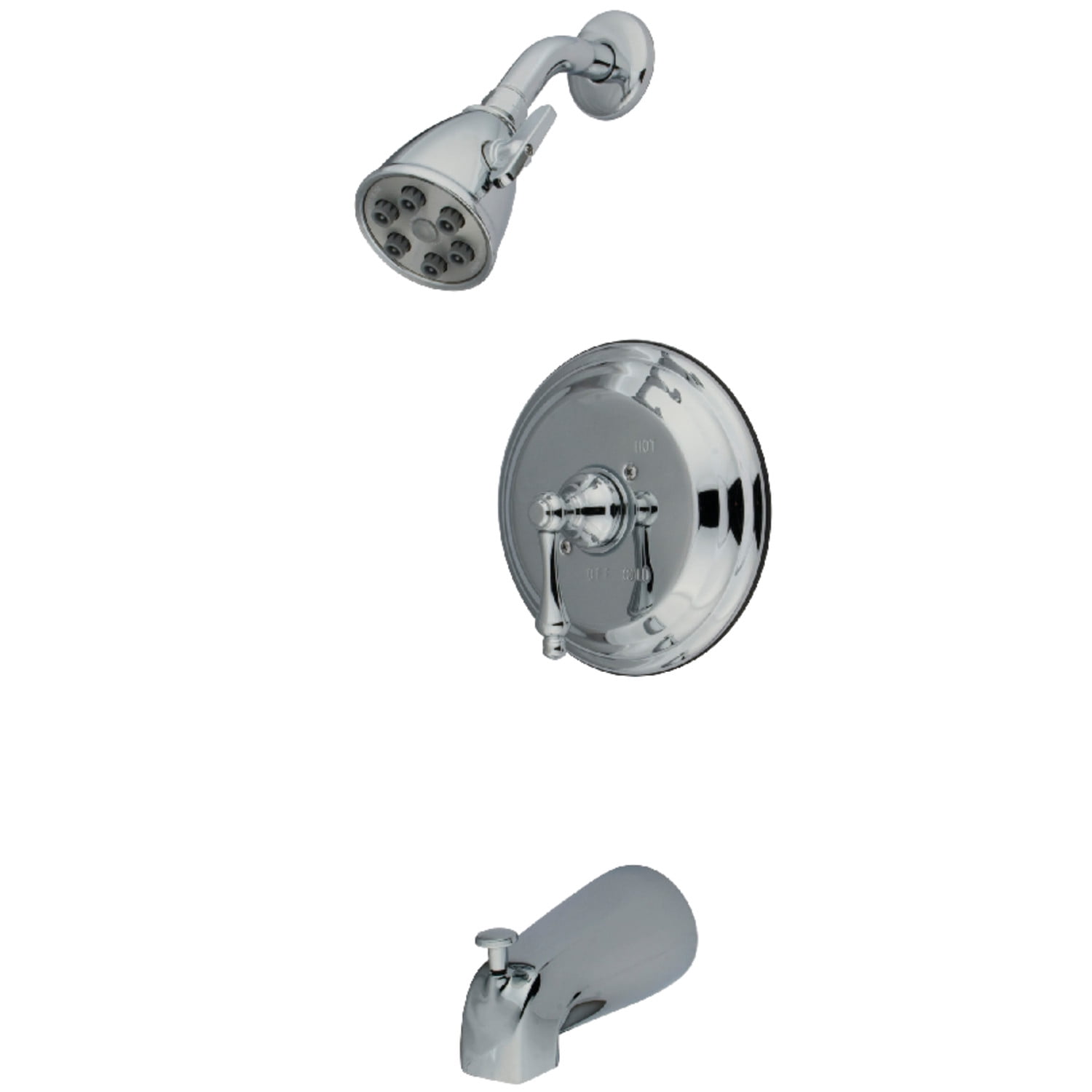 Kingston Brass Magellan Wannen-/Duscharmatur – Gebürstetes Messing, Wandmontiert, ADA-konform