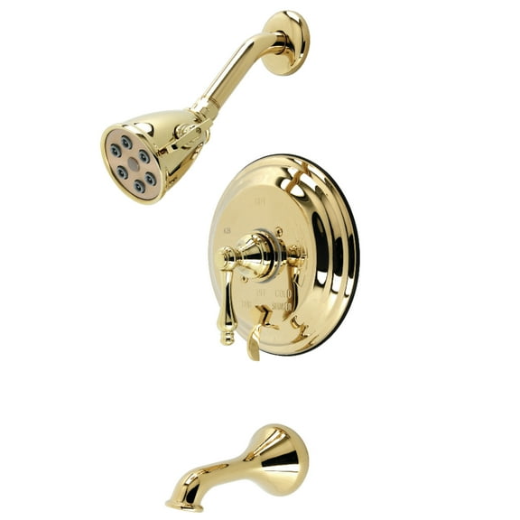 Kingston Brass VB36320AL Tub and Shower Faucet, Polished Brass