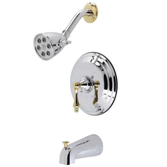 Kingston Brass VB3634ALT Tub and Shower Trim Only for KB3634AL, Polished Chrome/Polished Brass